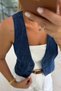 Premium Series Stone Detail Denim Vest - 4