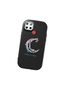 Realme C25/C25S Compatible Shock-Absorbing Camera Protected Black Silicone Case Moon and Star Pattern - 3