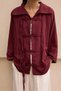Mink Lininged Stone Printed Shirt Jacket with Knot Detail Per9789