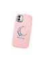 Pink Silicone Case Compatible with Samsung Galaxy M13 5G/A04 Shock Absorbing Camera Protection Moon and Star Pattern - 3