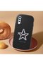 Samsung Galaxy A50/A50S/A30S Compatible Shock-Absorbing Camera Protected Black Silicone Case Star Pattern - 2