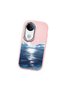 Vivo V50 Compatible Shock-Absorbing Camera Protected Pink Silicone Case the Moon Rising from the Sea - 3