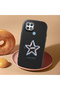 Oppo A15/A15S Compatible Shock-Absorbing Camera Protected Black Silicone Case Star Pattern - 2