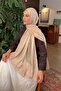 Qq Pattern Ayrobin Floral Jacquard Shawl Beige - 3
