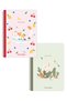 A5 Spiral Cardboard Cover Set of 2 School Notebooks 80 Sheets – 1 Lined + 1 Squared, with Lesson Schedule - 2