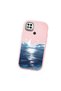 Redmi 9C/10A Compatible Shock-Absorbing Camera Protected Pink Silicone Case the Moon Rising from the Sea - 3