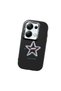 Poco M6 Pro 4g Compatible Shock-Absorbing Camera Protected Black Silicone Case Star Pattern - 3