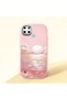 Realme C25Y/C21Y Compatible Shock Absorbent Camera Protected Pink Silicone Case Sunrise at Sea