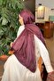 Chain Pattern Ayrobin Floral Jacquard Shawl Plum - 4