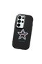 Samsung Galaxy S25 Ultra Compatible Shock-Absorbing Camera Protected Black Silicone Case Star Pattern - 3