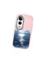 Pink Silicone Case Compatible with Vivo V50 Lite 4G/5G Anti-Knock Camera Protection the Moon Rising from the Sea - 3