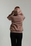 30 Thread Threaded Hooded Women's Brown Sweatshirt with Double Side Pockets - 5