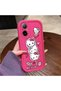 For Realme C67 4g Compatible Pink Red Silicone Strawberry Kitty Pattern Case Shockproof Camera Protection