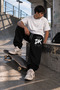 Men's Oversize Sweatpants Printed Loose Elastic Cuffs Streetwear Jogger - 2