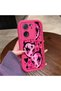 Redmi K60 Ultra Compatible Pink Red Silicone Heart Mask Pattern Case Shockproof Camera Protection