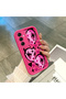Samsung Galaxy M14 5g Compatible Pink Red Silicone Heart Mask Pattern Case Shockproof Camera Protection - 4