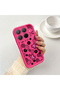 Mi 15t Pro Compatible Pink Red Silicone Flower and Butterfly Pattern Case Shockproof Camera Protection - 2