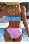 Polka Dot Low Waist Triangle Bikini Set - 3