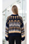 Nordic Pattern Soft Texture Fleece-Lined Knitwear Sweater - 2