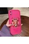iPhone X/Xs Compatible Pink Red Silicone Lion King and Butterfly Pattern Case Shockproof Camera Protection