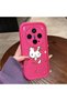 Vivo X300 Compatible Pink Red Silicone Cherry Kitty Pattern Case Shockproof Camera Protection