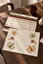 Hazel |   Leaf and Plaid Patterned 2-Piece American Service Set, 35 X 45 cm