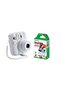 Instax Mini 13 Camera Portable Photo Camera Clay White with 10 Pack Film