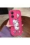 Poco C65 Compatible Pink Red Silicone Strawberry Kitty Pattern Case Shockproof Camera Protection