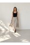 Hazel Plaid Layered Asymmetrical Midi Skirt Women's Mink - 6