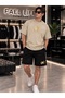 New Season Trend Model Unisex T-Shirt and Shorts Set with Arrow Print - 2