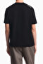 Men's Regular Fit Embroidered Logo Patterned Round Neck Thick Cotton Fabric Short Sleeve Black T-Shirt - 2