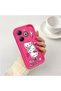 Infinix Smart 8/8 Pro Compatible Pink Red Silicone Strawberry Kitty Pattern Case Shockproof Camera Protection - 2