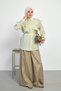 Women's Detailed Waist-Tie Shirt in Aqua Green - 3