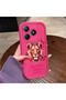 For Realme C63 4G/C61 Compatible Pink Red Silicone Lion King and Butterfly Pattern Case Shockproof Camera Protection