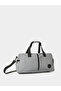 Grey Gym Bag with Contrast Zip and Patchwork
