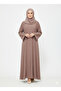 Rizqé Amethyst Mauve Minimalist Structured Panel Modest Abaya