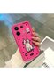 Poco X6 Compatible Pink Red Silicone Dotted Cat Pattern Case Shockproof Camera Protection - 4