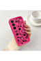 Infinix Hot 60 Pro Plus Compatible Pink Red Silicone Flower and Butterfly Pattern Case Shockproof Camera Protection - 2