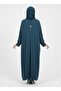 Rizqé Azure Serenity Deep Teal Minimalist Modest Structured Abaya - 3