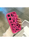 Vivo X200 Fe Compatible Pink Red Silicone Flower and Butterfly Pattern Case Shockproof Camera Protection - 4