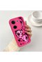 Case for Tecno Camon 20 Pro 4g Compatible Pink Red Silicone Heart Mask Pattern Case Shockproof Camera Protection - 2