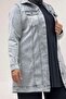 53021 Plus Size Denim Jacket with Stone Print Detail on the Front - Snow Wash Gray - 2