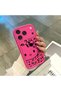 حافظة كيتي من السيليكون باللون الوردي والأحمر بنمط الفهد متوافقة مع هاتف iPhone 17 Pro، مقاومة للصدمات وحماية للكاميرا - 4