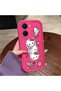Vivo Y16 Compatible Pink Red Silicone Strawberry Kitty Pattern Case Shockproof Camera Protection