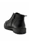 Genuine Leather Black Men's Boots – Lace-Up with Zipper, Non-Slip Sole, Waterproof, Comfortable Casual Winter Boots - 5