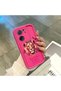 Mi 13t Pro/Mi 13t Compatible Pink Red Silicone Lion King and Butterfly Pattern Case Shockproof Camera Protection - 4