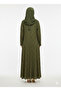 Rizqé Emerald Crest Deep Green Botanical Embroidered Abaya - 3