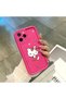 حافظة متوافقة مع هاتف iPhone 11 Pro Max مصنوعة من السيليكون باللون الوردي والأحمر ونمط الكرز كيتي وحماية للكاميرا مقاومة للصدمات - 4