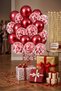50 Pcs Metallic Red Balloons and Clear Balloons with Red Confetti - Sequin Balloon - Birthday Decoration - October 29Th Decorations - 2