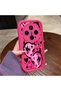 Vivo X300 Compatible Pink Red Silicone Heart Mask Pattern Case Shockproof Camera Protection
